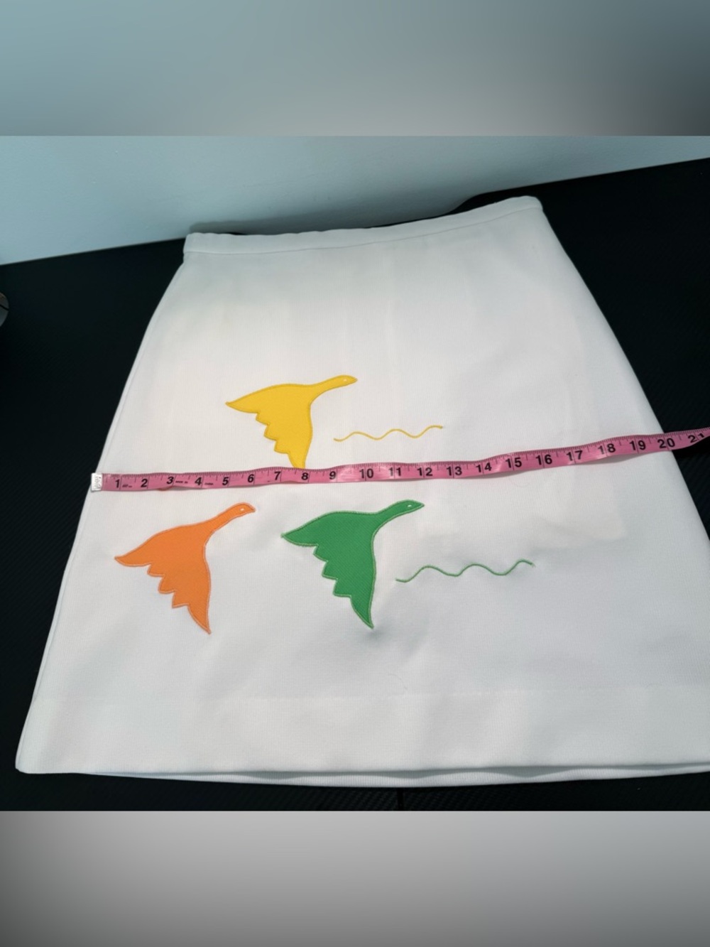 🪿 Rare Vintage Hadley Goose Appliqué Golf Skirt White Novelty Preppy Cottagecore - Picture 8 of 14